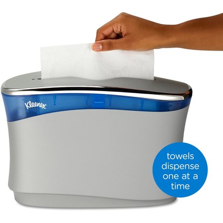 Kleenex Reveal Countertop Folded Towel Dispenser, 13.3x9x5.2, Soft Gray/Blue 51904